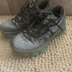 KD Nike Black and Gray Basketball Shoes